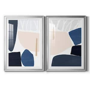 Denim and Sand I by Wexford Homes 2-Pieces Framed Abstract Paper Art Print 22.5 in. x 30.5 in.