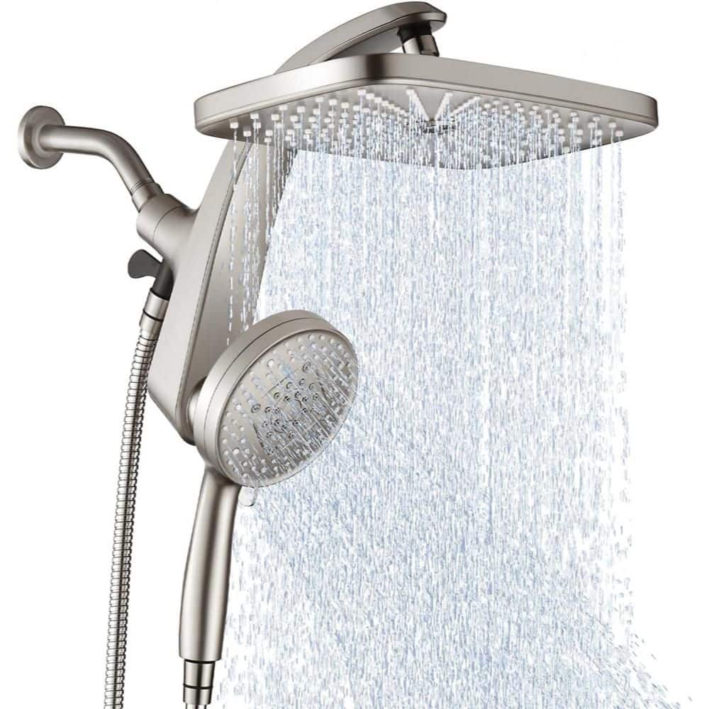 1.8GPM Shower Head with Spray Combo, 12 in. Rainfall Head, 9-Spray Magnetic Docking Power Jets Showerhead, Nickel price history on PriceWatchPro