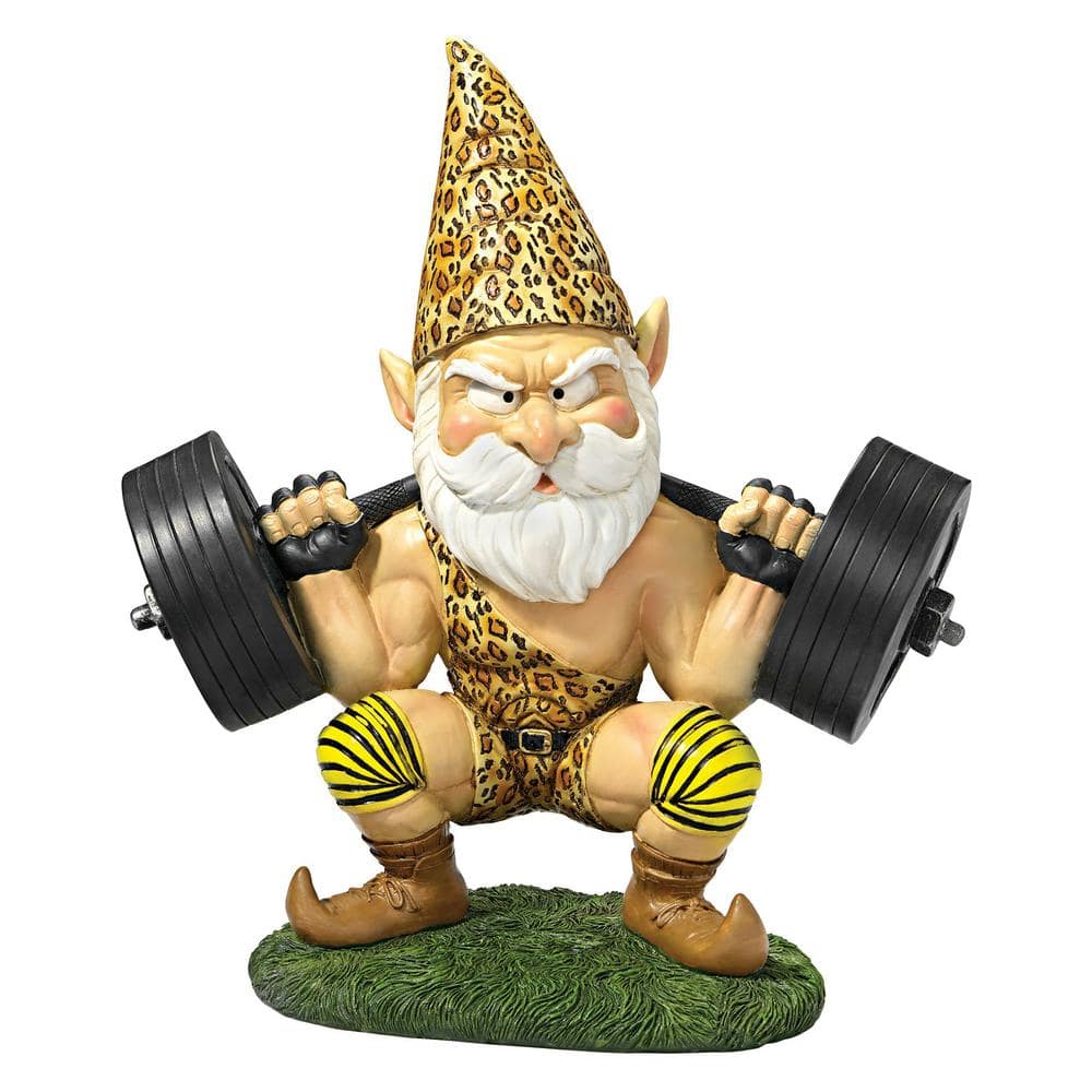 Design Toscano Atlas the Athletic Weightlifting Gnome Statue Set (2