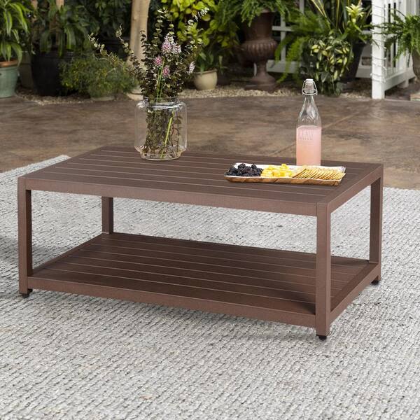 Rectangle Aluminum Outdoor Coffee Table, 48 Coffee Table Outdoor