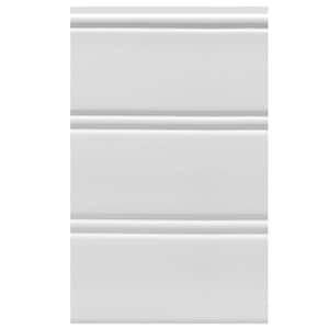 (9 sq. ft. package) White Vinyl Reversible Interior/Exterior Wainscot Panel Set
