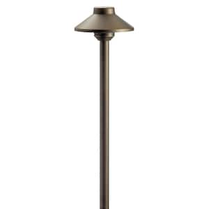 Low Voltage Centennial Brass Outdoor Stepped Dome Path Light with No Bulbs Included