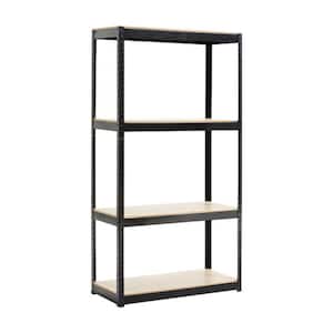 HDX 5-Tier Plastic Garage Storage Shelving Unit in Black (36 in. W x 74 in.  H x 18 in. D) 241592 - The Home Depot