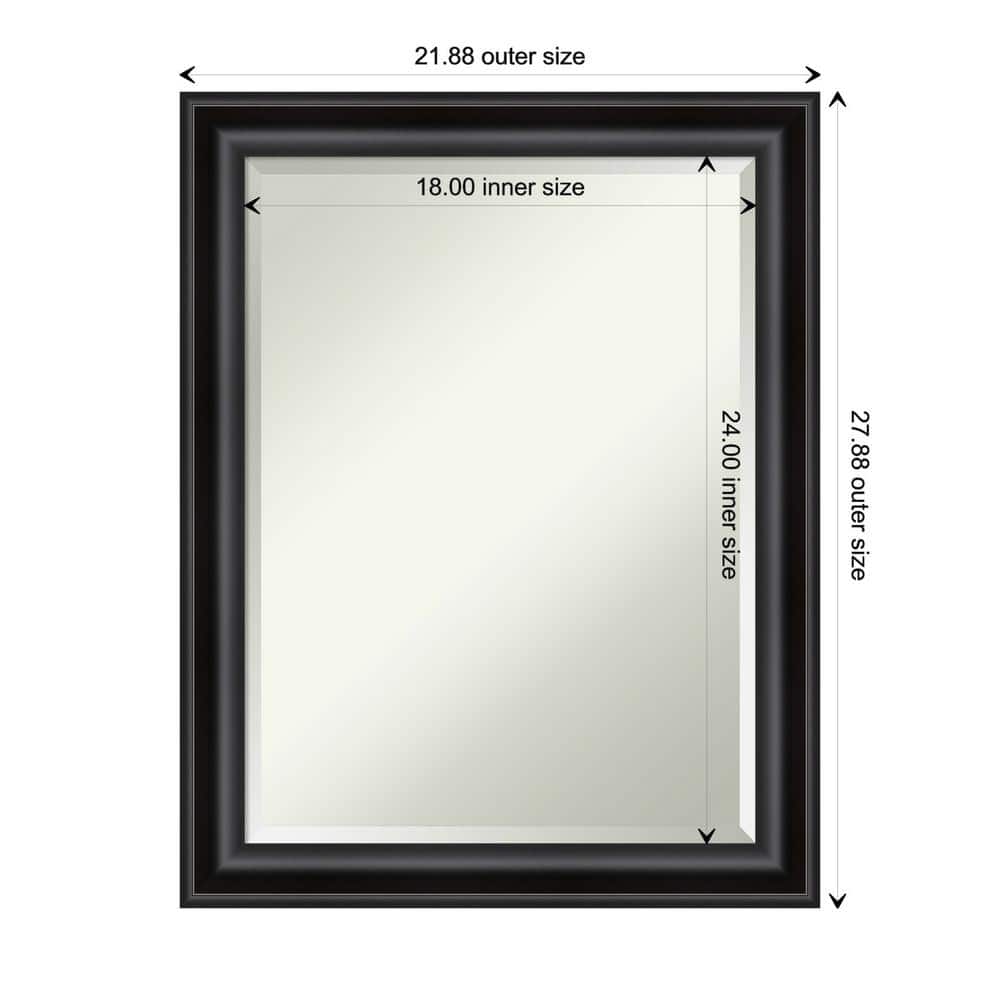 Noir Wood Framed Full Length Rectangular Wall Mirror