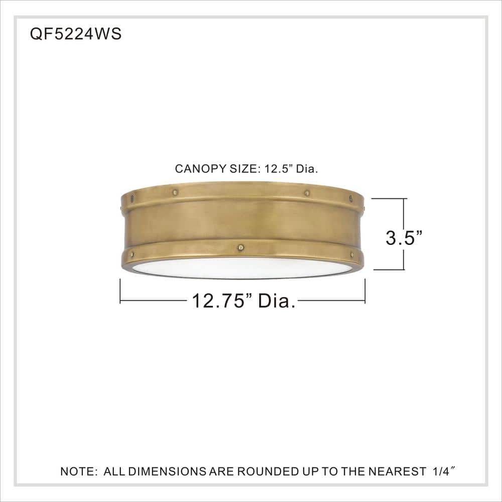 Elegant Gold LED Flush Mount Ceiling Light with Etched Diffuser