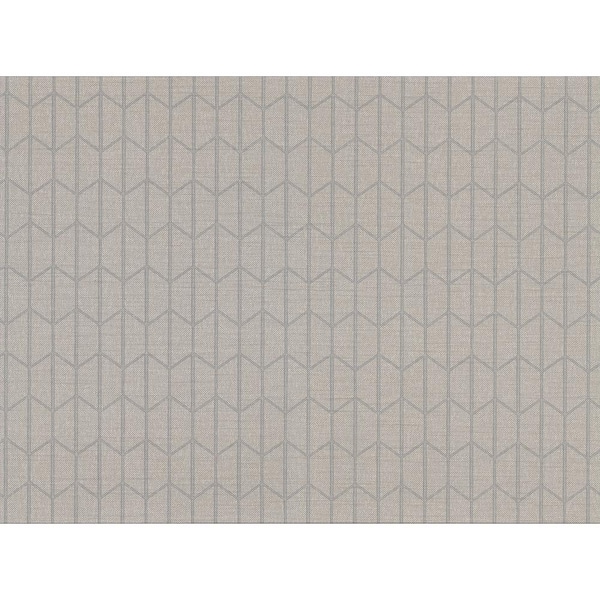 Warner Gauntlet Grey Geometric Vinyl Strippable Wallpaper (Covers 60.8 sq. ft.)