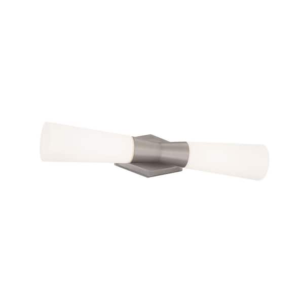 WAC Lighting Locke 18 in. Brushed Nickel LED Vanity Light Bar and Wall Sconce, 3000K