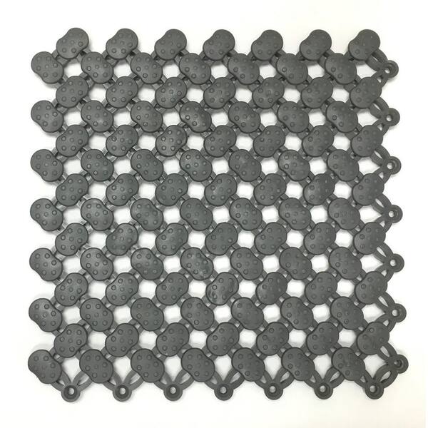 Unbranded Graphite 8 in. x 8 in. Soft Vinyl Commercial or Residential Floor Tile (11 sq. ft. / case)