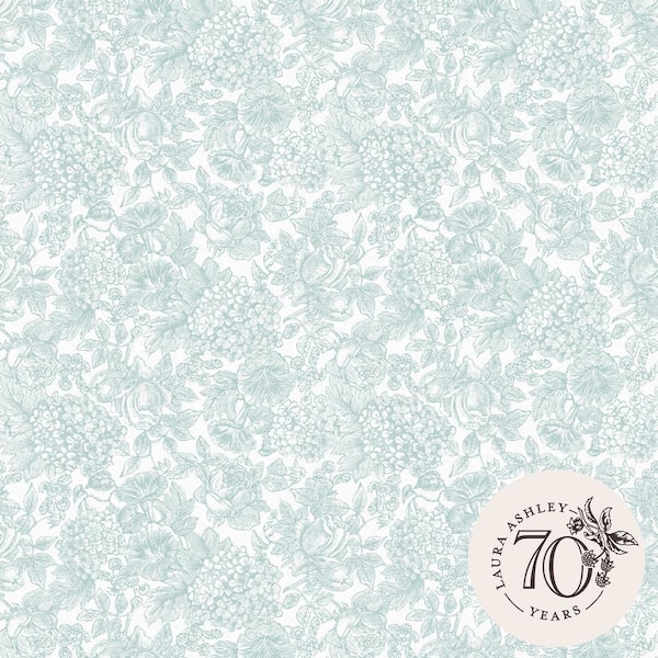 Laura Ashley Laura Ashley Louise Duck Egg Blue Wallpaper