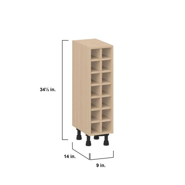 J COLLECTION Timberline 9 in. W x 14.8 in. D x 34.5 in. H Shaker Assembled Base Wine Rack Kitchen Cabinet in Mojavi Oak - image 4
