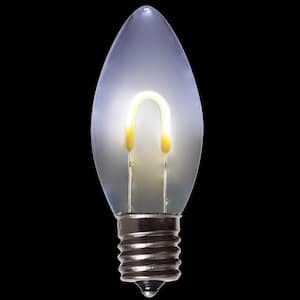 FlexFilament C9 LED Shatterproof Cool White Vintage Edison Christmas Light Bulbs (5-Pack)