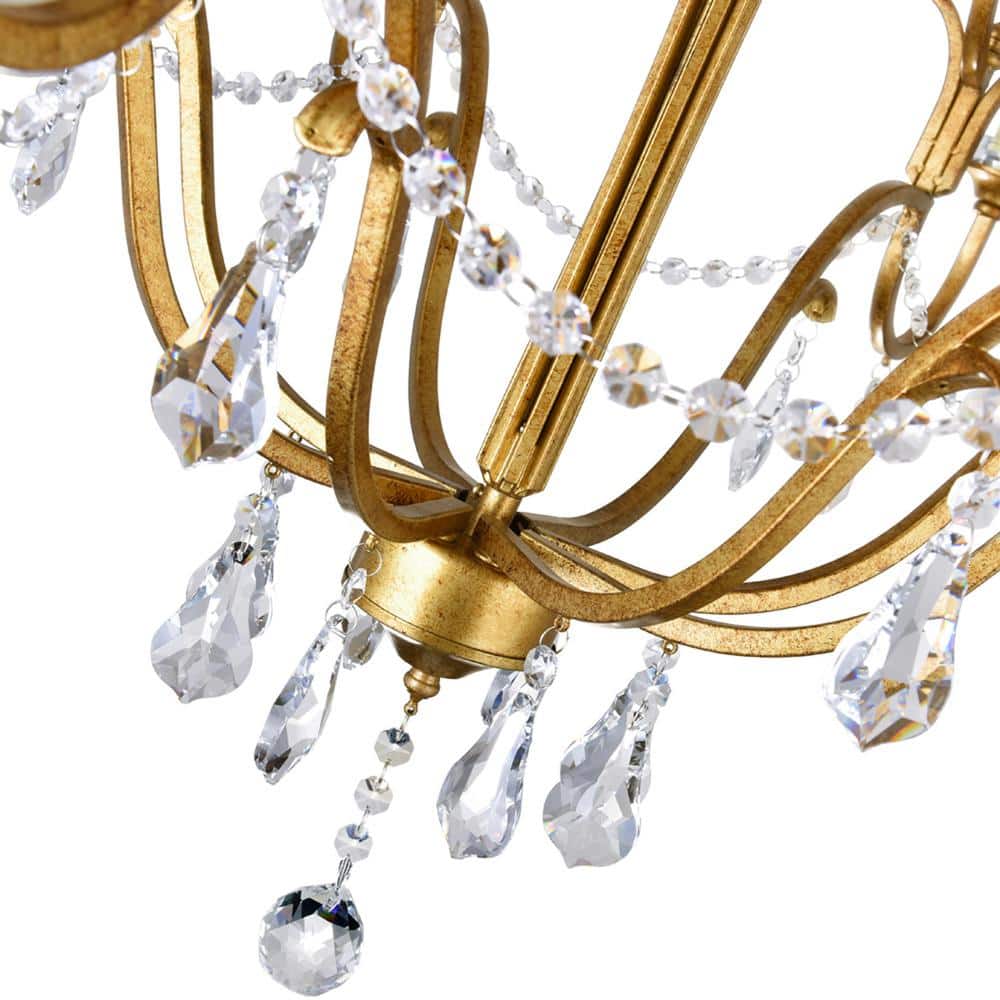 Electra 12-Light Oxidized Bronze and Crystal Candle Chandelier