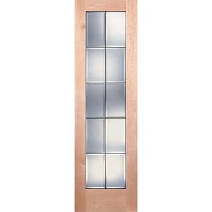 24 in. x 80 in. 10 Lite Unfinished Maple Clear Bevel Patina Woodgrain Interior Door Slab
