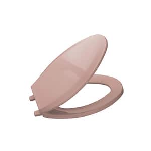 Lustra Elongated Closed Front Toilet Seat with Quick-Release Hinges in Wild Rose