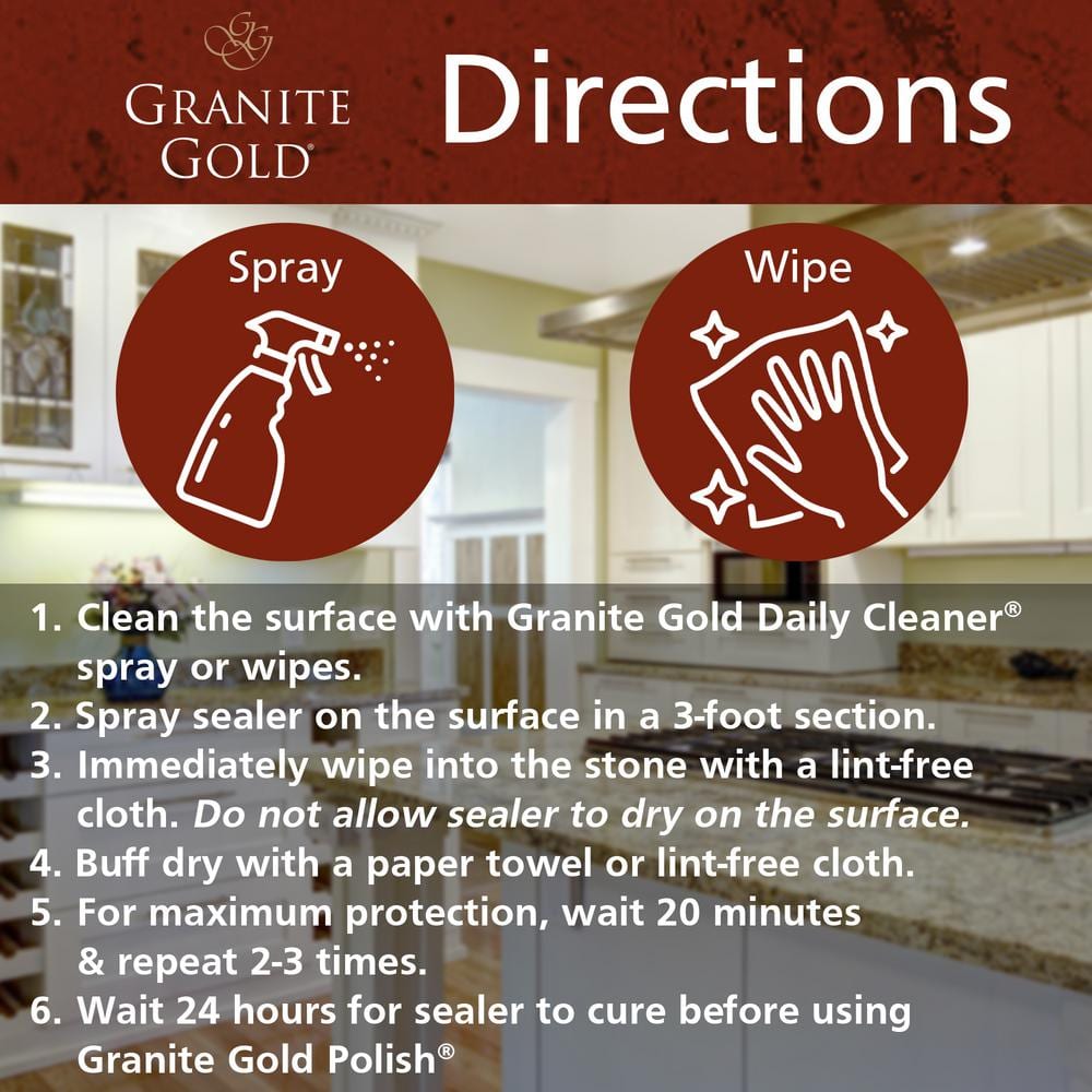 Granite Gold 24oz Clear Water-Based Stone Sealer Spray