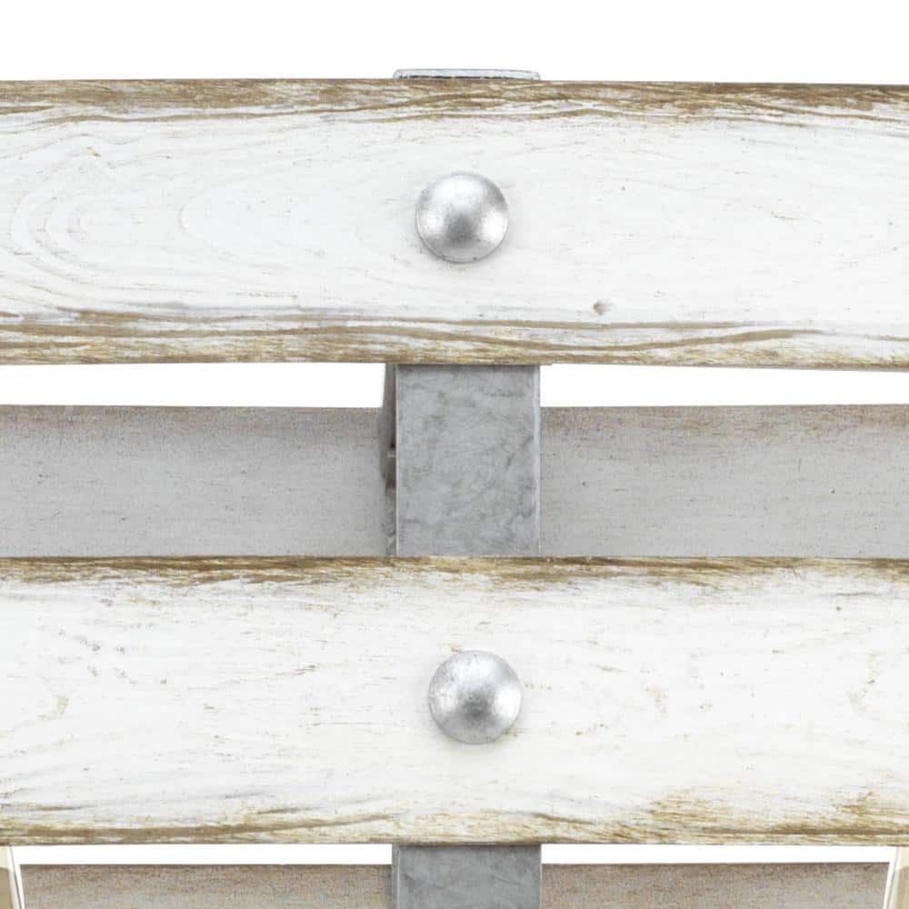 Gulliver Dual-Toned Galvanized and Antique White Linear Chandelier