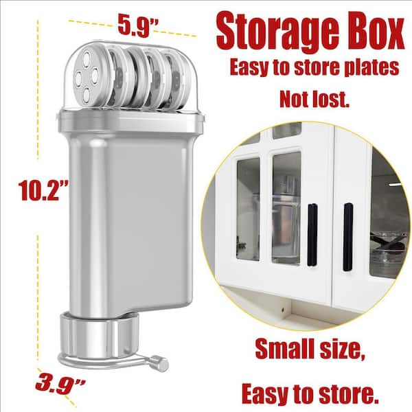 Anqtovp Stainless Steel Gourmet Pasta Press Attachment with 5