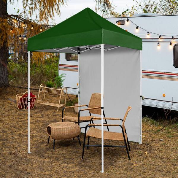 COOS BAY 5 ft. x 5 ft. Green Pop Up Canopy Tent with Carry Bag