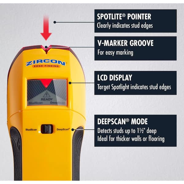 Zircon StudSensor HD55 Stud Finder 65945 - The Home Depot