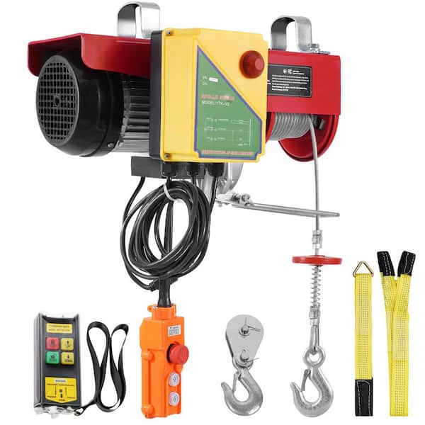 Electric Hoist 2200 lbs. 120V Electric Winch with 328 ft. Wireless and 14 ft. Wired Remote Control 40 ft. Lifting Height