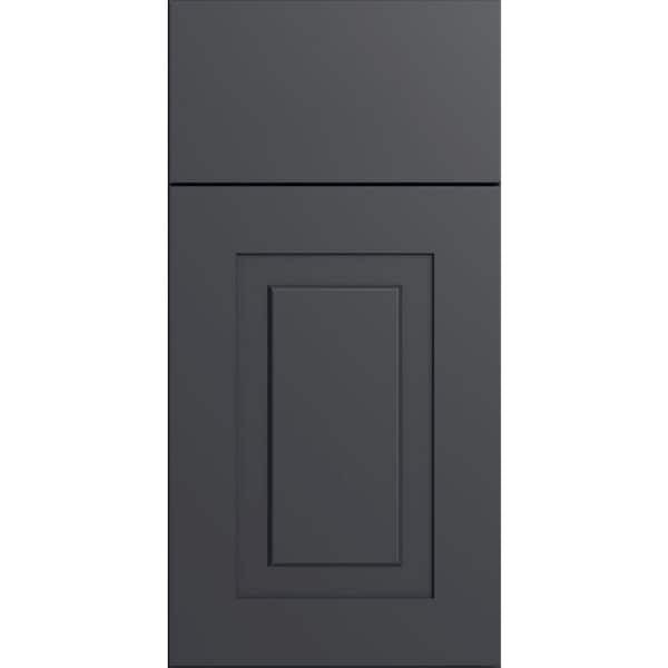 Piedmont 7.5 in. W x 0.75 in. D x 7.5 in. H in Deep Onyx Cabinet Door Sample