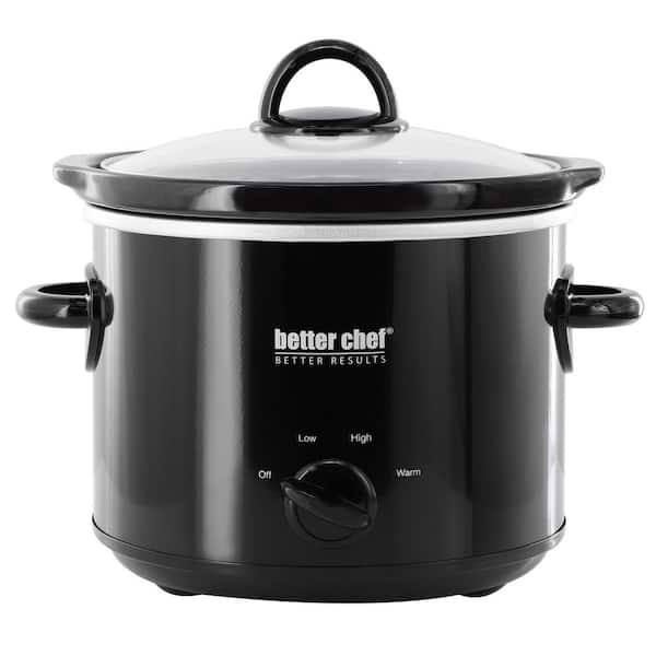 3 qt. Slow Cooker with Removable Stoneware Crock in Black