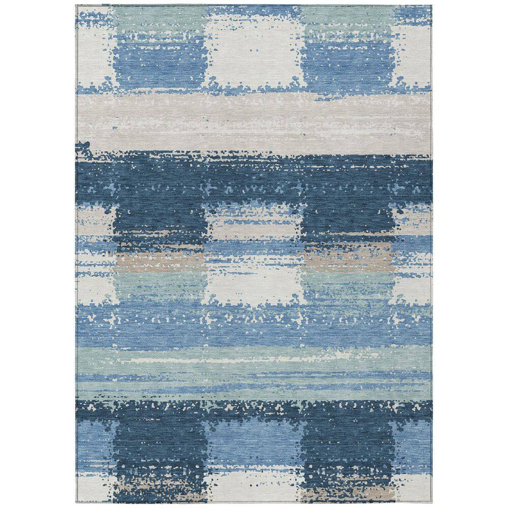 Chantille Machine Washable Indoor/Outdoor Abstract ACN2772 Denim 5 ft. x 7 ft. 6 in. Area Rug price history on PriceWatchPro