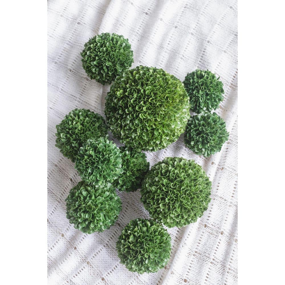 8.5" Green Plastic Boxwood Topiary Ball