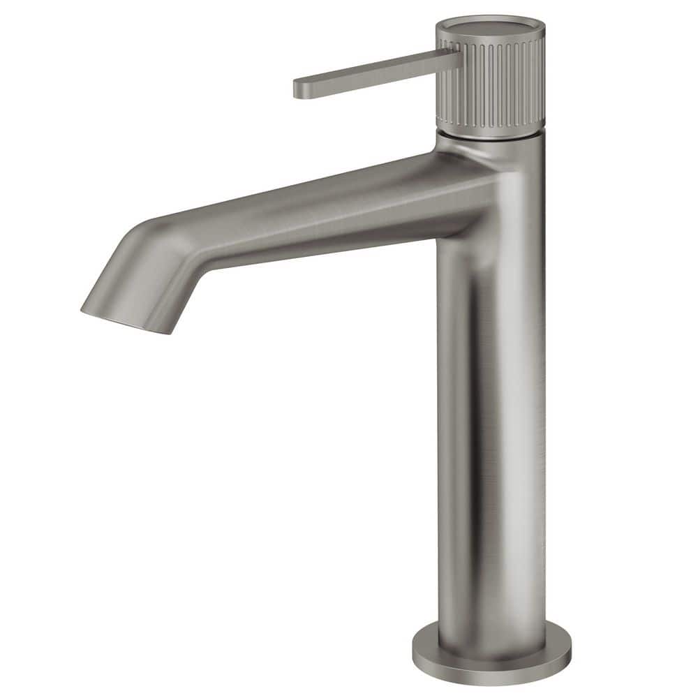 8.2 in. Height Low-Arc Single Handle Single Hole Sink Faucet Spot Resist in Brushed Nickel Pop Up Included price history on PriceWatchPro