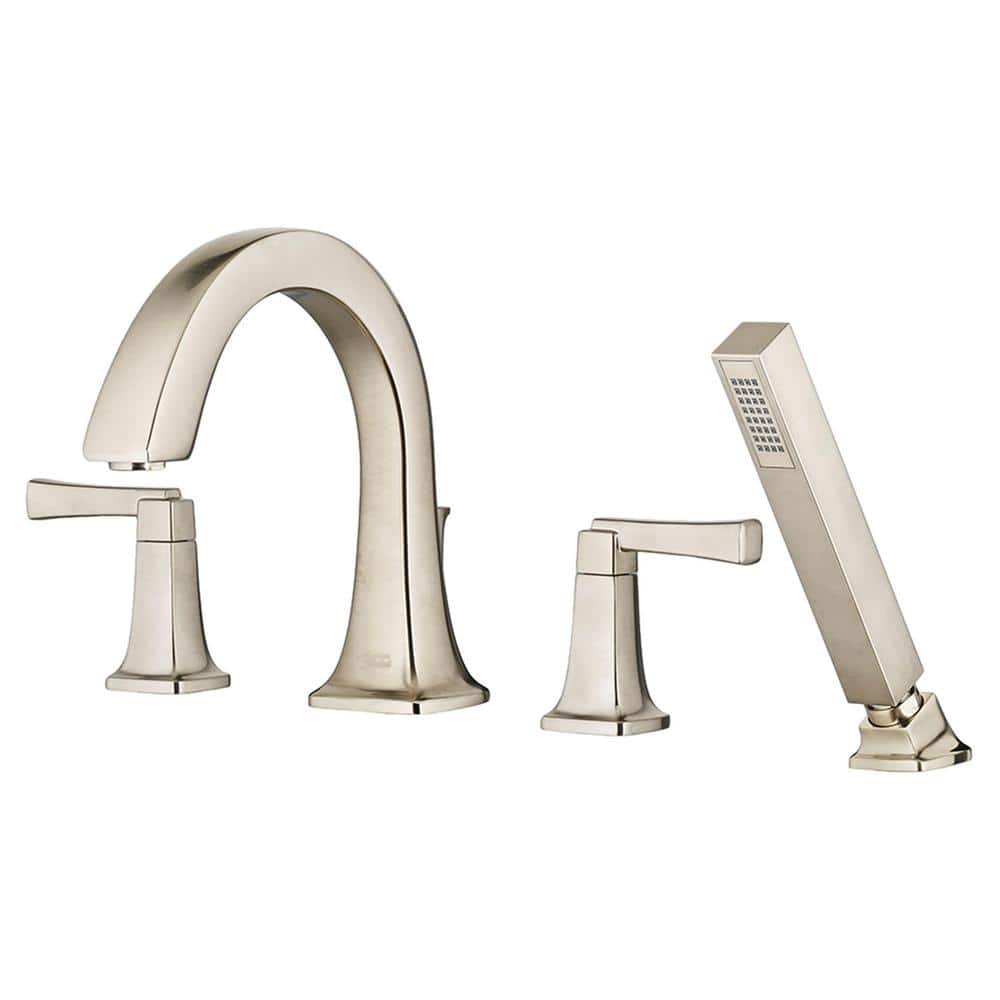 Brushed Nickel Roman Tub Faucet with Hand Shower