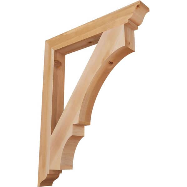 Ekena Millwork 3.5 in. x 38 in. x 30 in. Western Red Cedar Balboa Traditional Smooth Bracket