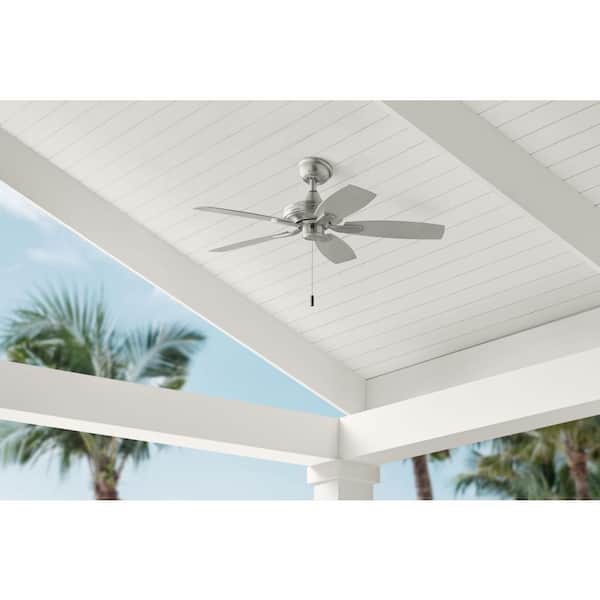 Gazebo III 42 in. Indoor/Outdoor Wet Rated Brushed Nickel Ceiling Fan