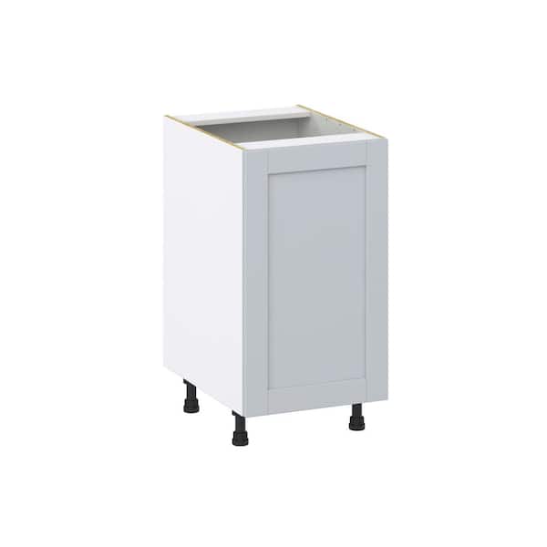 J COLLECTION Cumberland Light Gray Shaker Assembled Sink Base Kitchen Cabinet with Full Height Door (24 in. W x 34.5 in. H x 24 in.D)