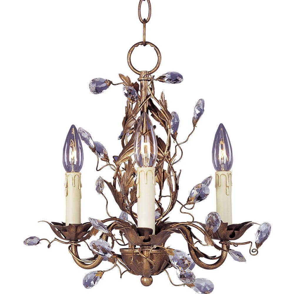 Elegante 3-Light Etruscan Gold Chandelier price history on PriceWatchPro