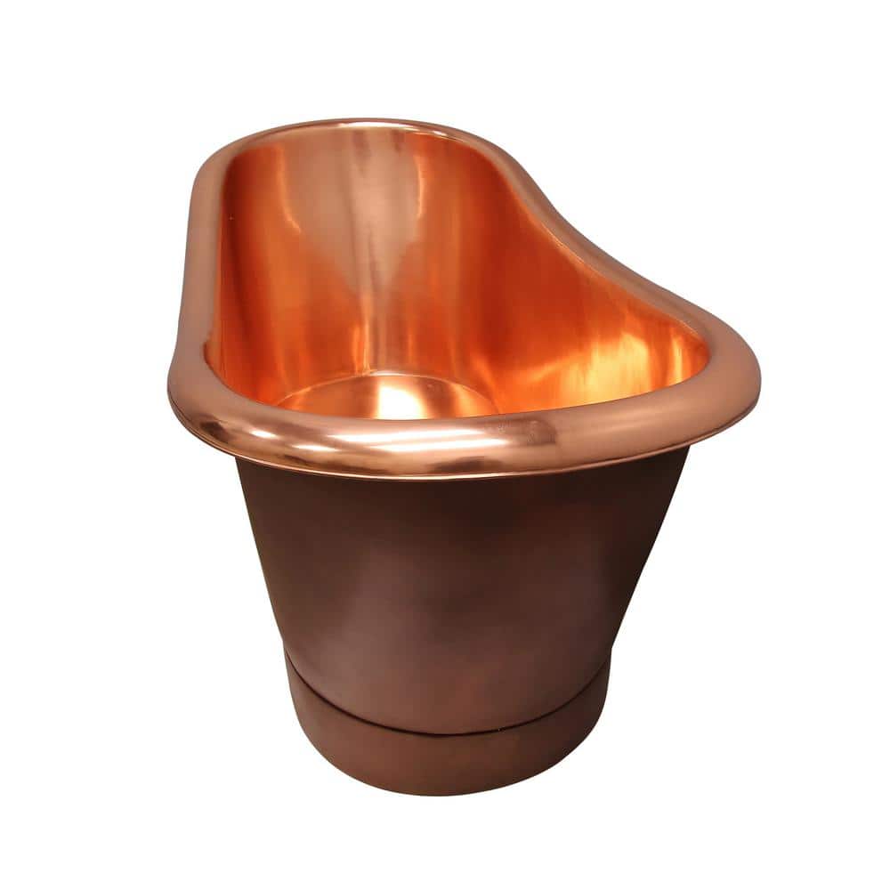 Luxurious Copper Clawfoot Double Slipper Freestanding Bathtub