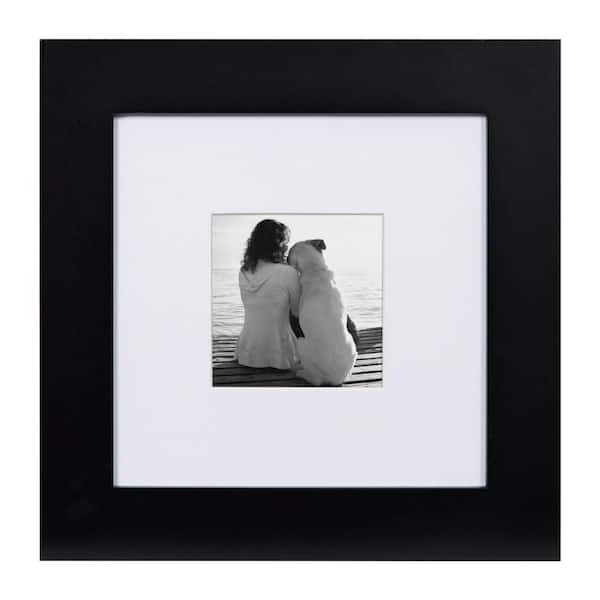 DesignOvation Gallery 8 in. x 10 in. Matted to 5 in. x 7 in. Black Picture  Frame (Set of 4) 209131 - The Home Depot