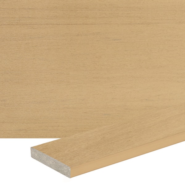 Composite Terrain+ 5/4 in.x6 in.x16 ft. Square Natural White Oak Composite Deck Board(Actual: .94 in.x5.36 in.x16 ft.