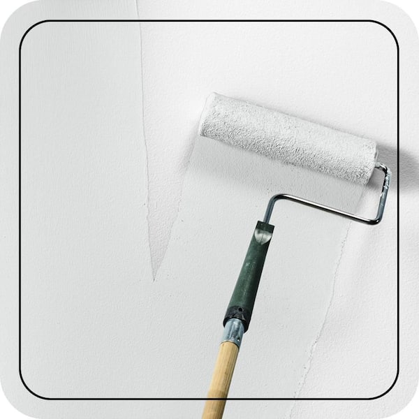 5 gal. #BWC-12 Vibrant White Ceiling Flat Interior Paint & Primer