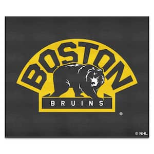 Boston Bruins Black 5 ft. x 6 ft. Tailgater Area Rug
