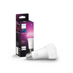 100-Watt Equivalent A21 Smart LED Color Changing Light Bulb with Bluetooth (2-Pack)