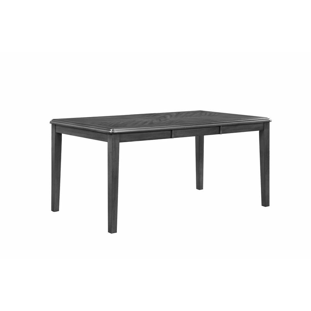 Gia 60" Gray Wood Dining Set with 4 Chairs