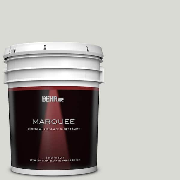 BEHR MARQUEE 5 gal. #ICC-23 Silver Tradition Flat Exterior Paint & Primer