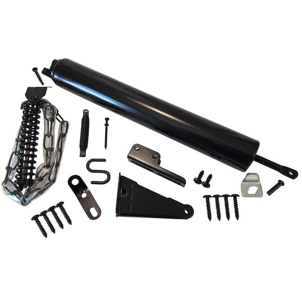 Heavy Duty Black Door closer kit with Wind Chain