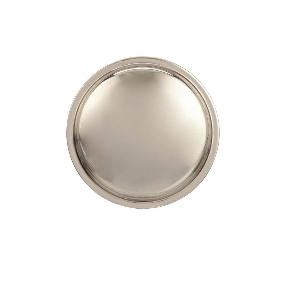 Polished Nickel Round Cabinet Knob with Mounting Hardware