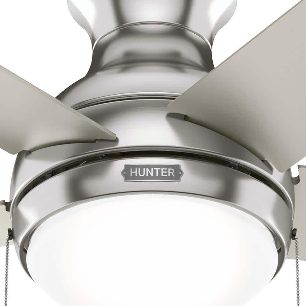 Aren 44" Brushed Nickel 5-Blade Ceiling Fan with LED Light