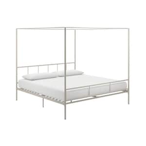 Marion White King Size Canopy Bed