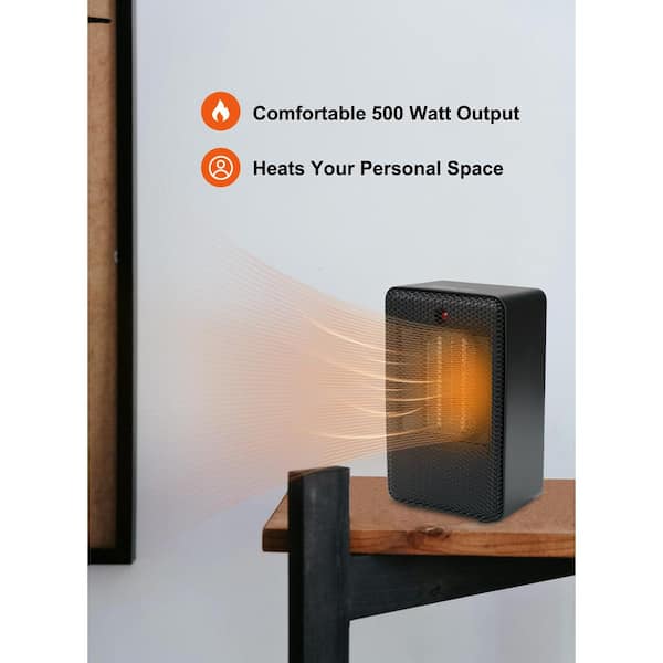 living zone 500-Watt 7 in. Electric Personal Ceramic Space Heater