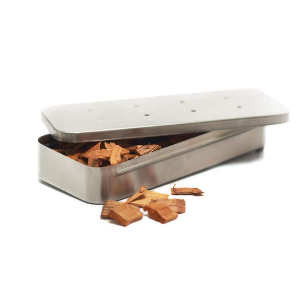 Heavy Duty Silver Stainless Steel Smoker Box