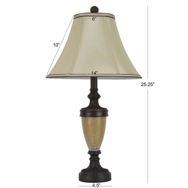 brown and cream table lamps