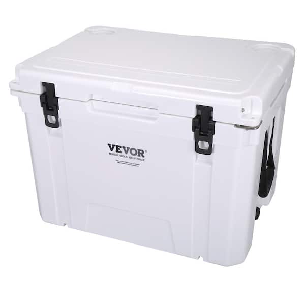 VEVOR Insulated Portable Cooler 65 qt. Holds 65 Cans Ice Retention Hard Cooler with Heavy-Duty Handle, Ice Chest Lunch Box
